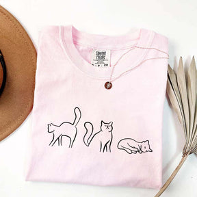 Minimalist Cat Mama Simple Cute T-Shirt