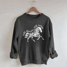 Wild Horses Graphic Vintage Western Country Sweatshirt