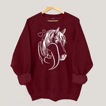 Rider Horse Lineart Sweatshirt