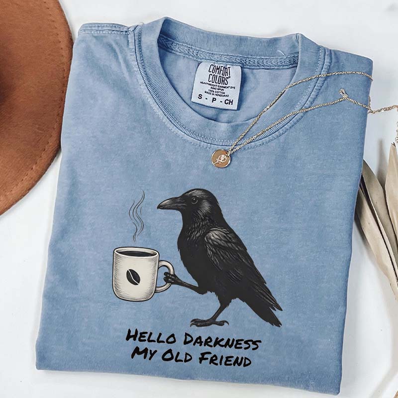 Raven Crow Hello Darkness T-Shirt