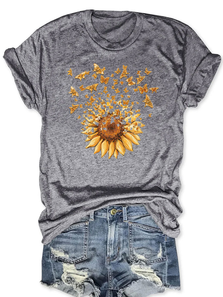 Sunflower Butterfly T-shirt