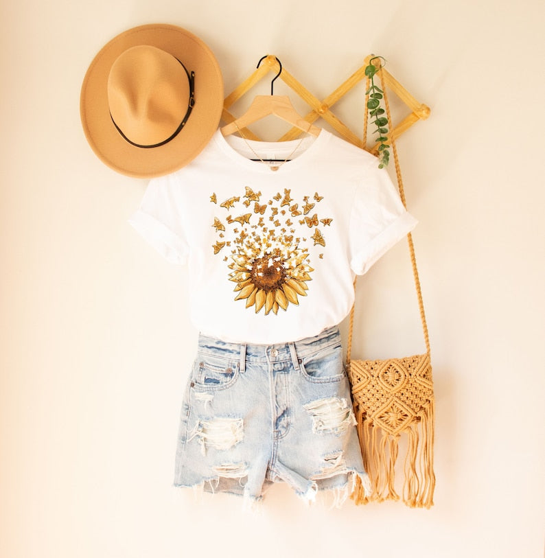 Sunflower Butterfly T-shirt