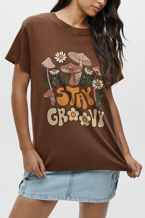 Stay Groovy Hippie Floral T-shirt