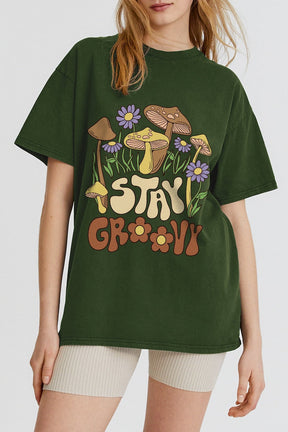 Stay Groovy Hippie Floral T-shirt