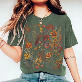 Vintage Wildflowers Garden Lover T-shirt