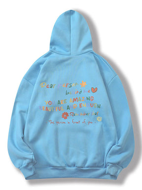 Dear Person Behind Me Letter Print Hoodie