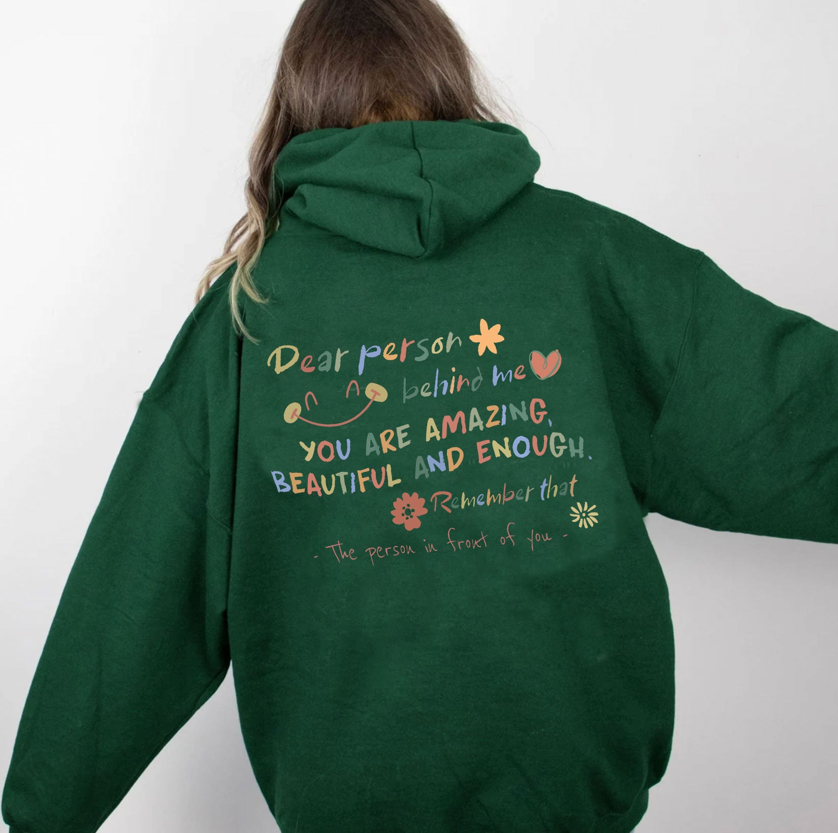 Dear Person Behind Me Letter Print Hoodie