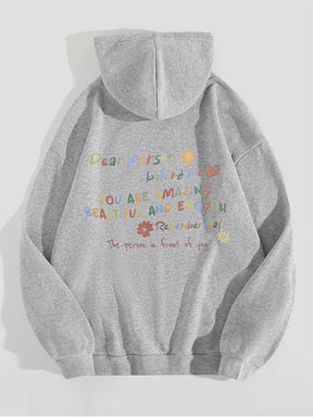 Dear Person Behind Me Letter Print Hoodie