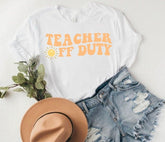 Teacher Off Duty Cute Print T-shirt