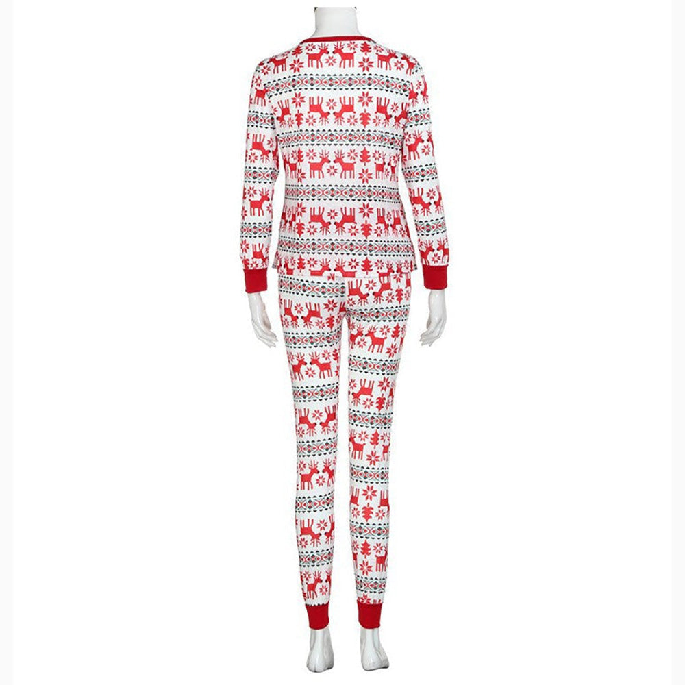 Family Matching Christmas Print Pajamas Sets