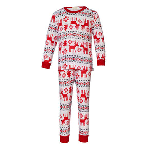 Family Matching Christmas Deer and Snowflake Pajamas Set