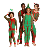 Family Matching One-Piece Striped Christmas Set