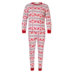 Family Matching Christmas Deer and Snowflake Pajamas Set