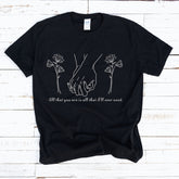 Holding Hands Flowers Print T-shirt