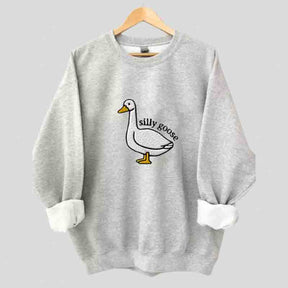 Silly Goose Print Sweatshirt