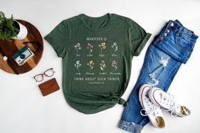 Whatever Is Think About Such Things Wildflower T-shirt