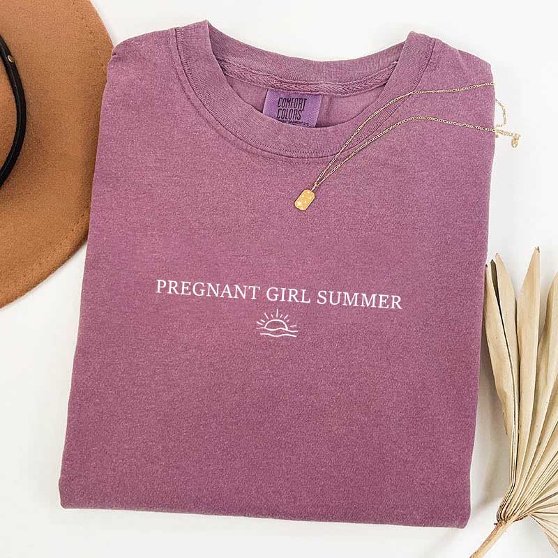 Cute Pregnant Girl Summer T-Shirt