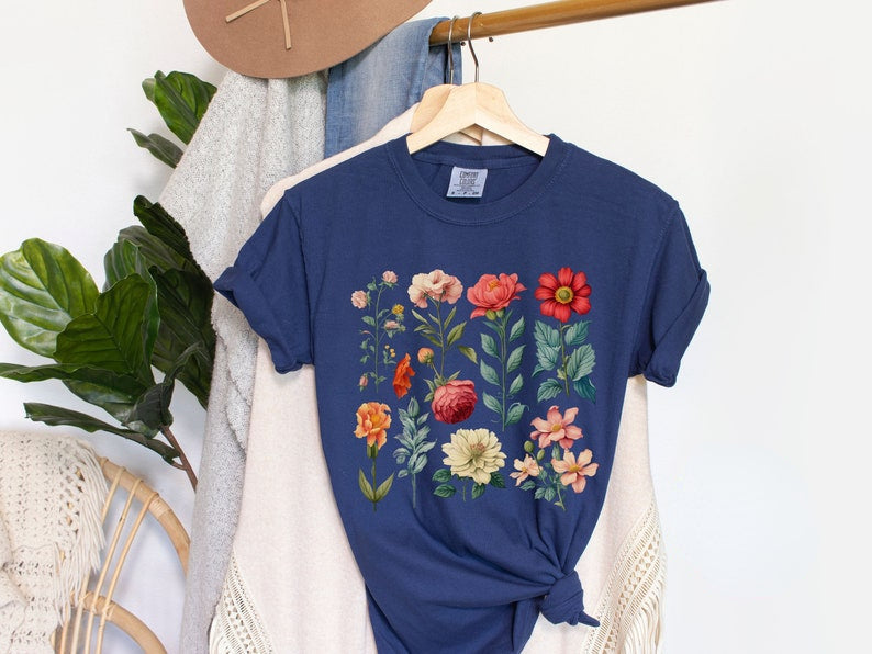 Boho Wildflowers Cottagecore Shirt Flowers Tshirt