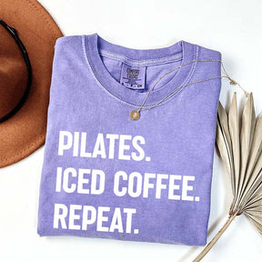 Pilates Iced Coffee Repeat T-Shirt