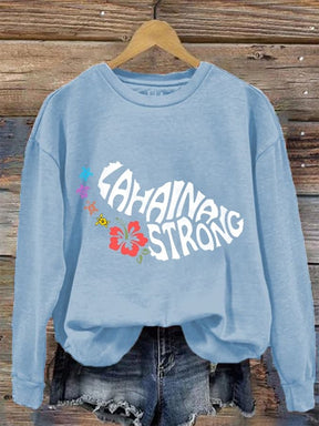 Women's Lahaina Strong Hibiscus Flower Sweatshirt