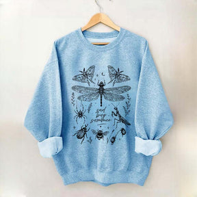 Retro Sad Bug Summer Nature Sweatshirt