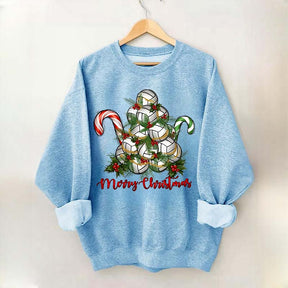 Volleyball Christmas Merry Xmas Sweatshirt