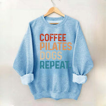 Coffee Pilates Dogs Repeat Sweatshirt