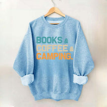 Books Coffee Camping Sweatshirt