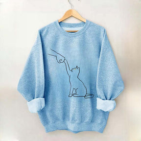 Cute Cat Fist Bump Lover Sweatshirt