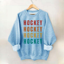 Retro Hockey Text Art Sweatshirt