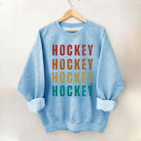 Retro Hockey Text Art Sweatshirt