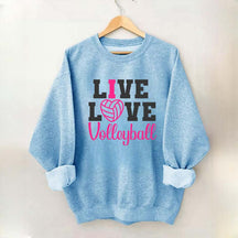Live Love Volleyball Pink Sweatshirt