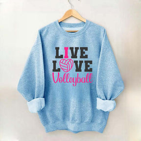 Live Love Volleyball Pink Sweatshirt