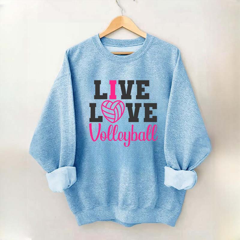 Live Love Volleyball Pink Sweatshirt
