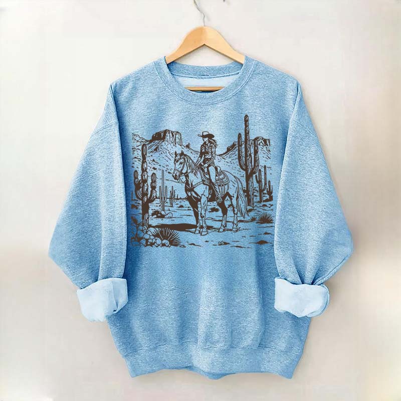 Retro Cowgirl Graphic Sweatshirt