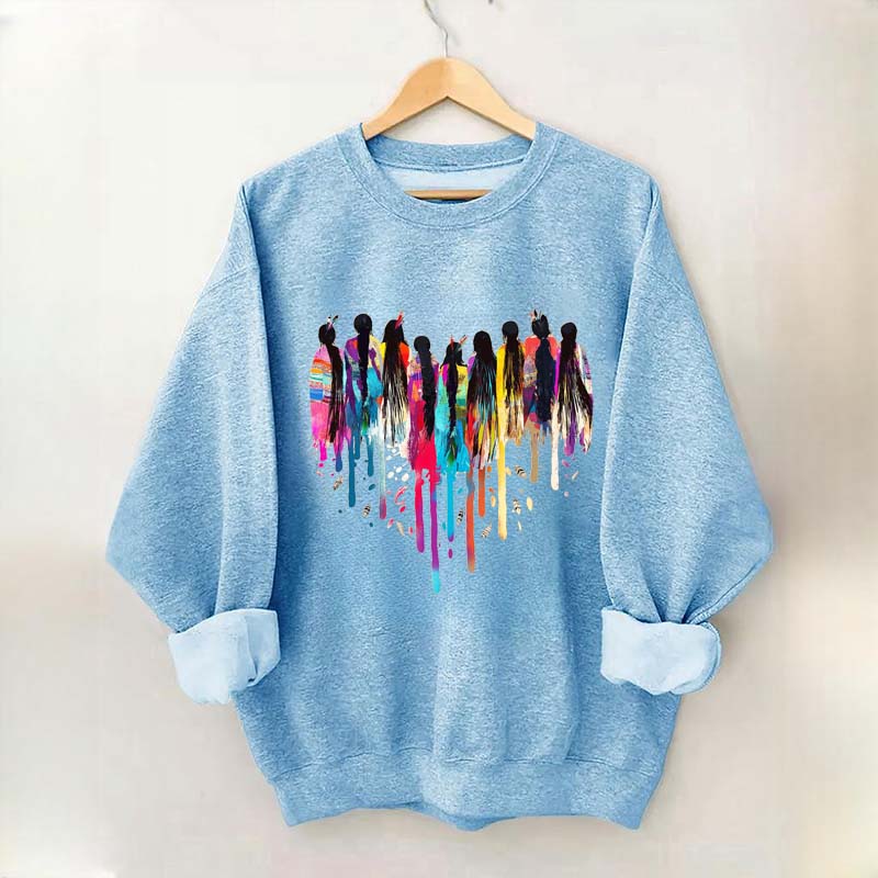 MMIW Feather Indigenous Pride Sweatshirt
