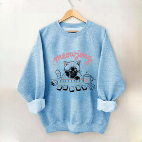 Cute Mahjong Cat Lover Sweatshirt