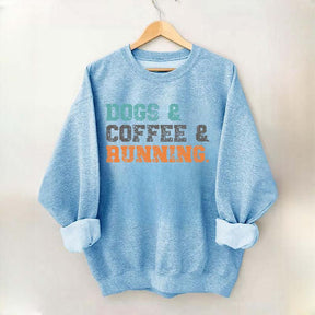Dogs Coffee Running Relaxation Sweatshirt
