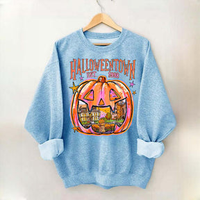 Comfort Colors Halloween Town Pumpkin Sweatshirt