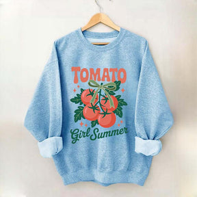Fresh Garden Vegetable Tomato Girl Swwatshirt