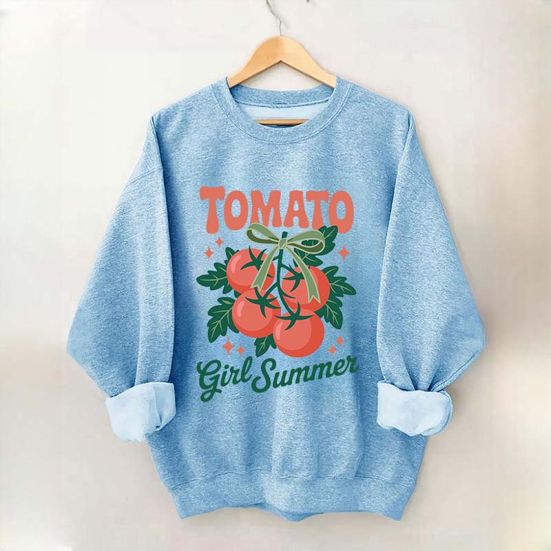 Fresh Garden Vegetable Tomato Girl Swwatshirt