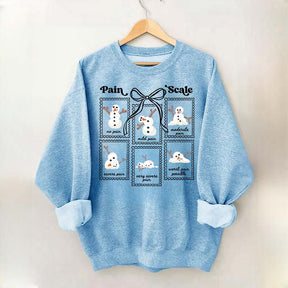 Funny Pain Scale Medical Holiday Sweatshirt