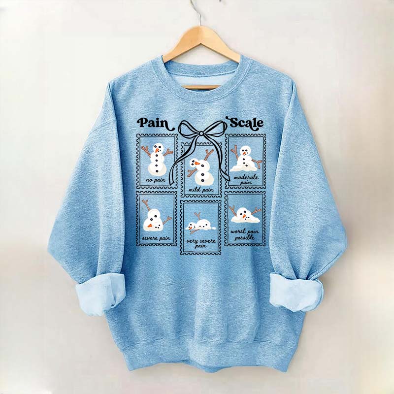 Funny Pain Scale Medical Holiday Sweatshirt