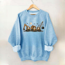 Halloween Construction Ghosts Excavator Sweatshirt