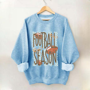 Trendy Stripes Football Mom Sweatshirt