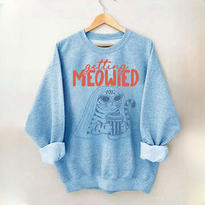 Getting Meowied Funny Cat Bride Sweatshirt