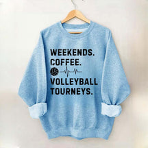 Weekends Coffee Volleyball Players Sweatshirt