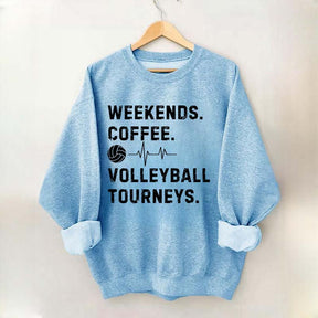 Weekends Coffee Volleyball Players Sweatshirt