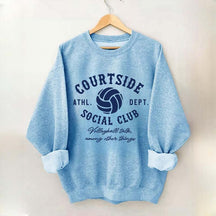 Courtside Social Club Funny Volleyball Mom Sweatshirt
