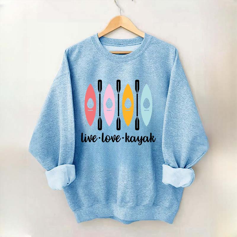 Women Kayaking Canoeing Sweatshirt